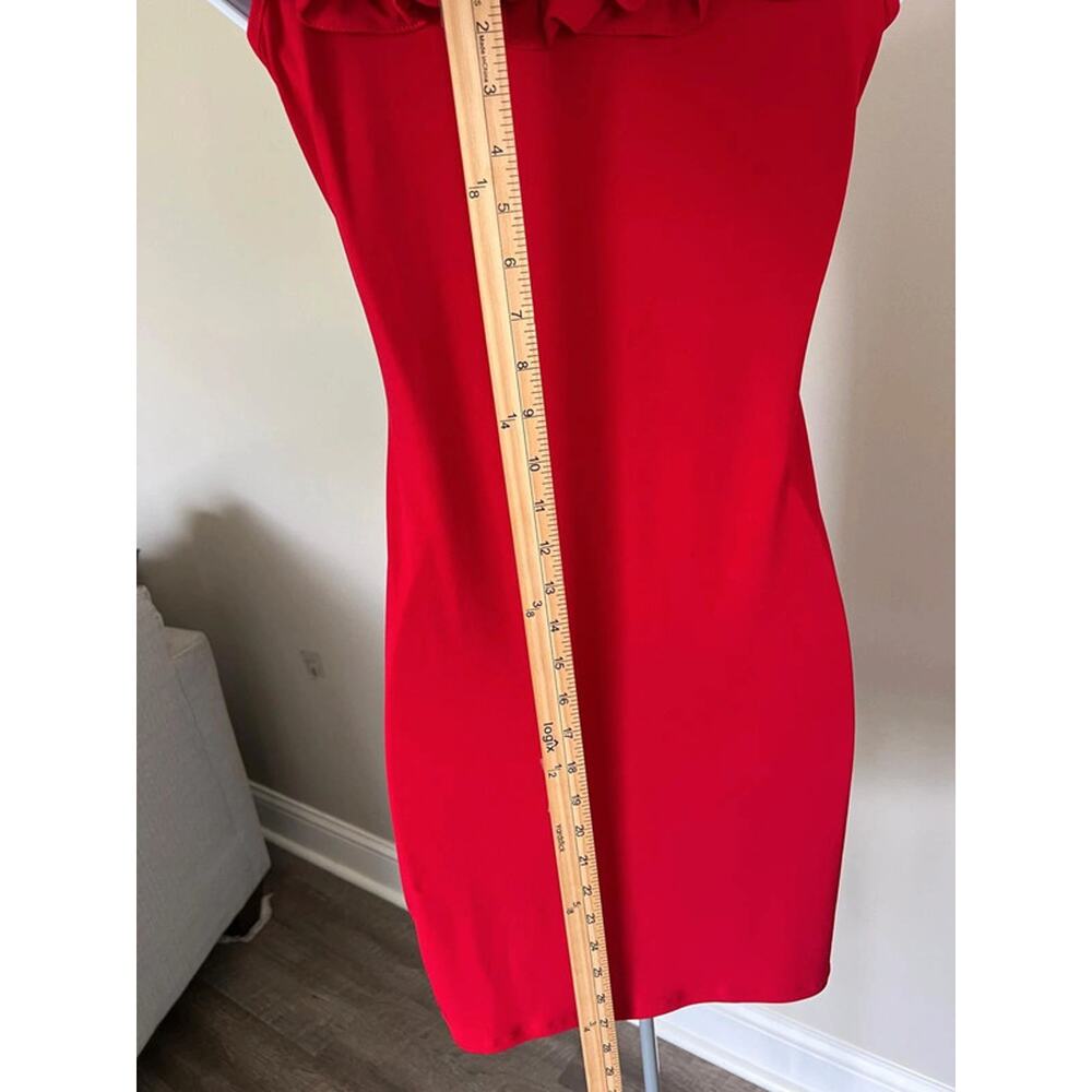 Motel Rocks Red Ruffle Mini Dress Size Medium - Picture 3 of 7